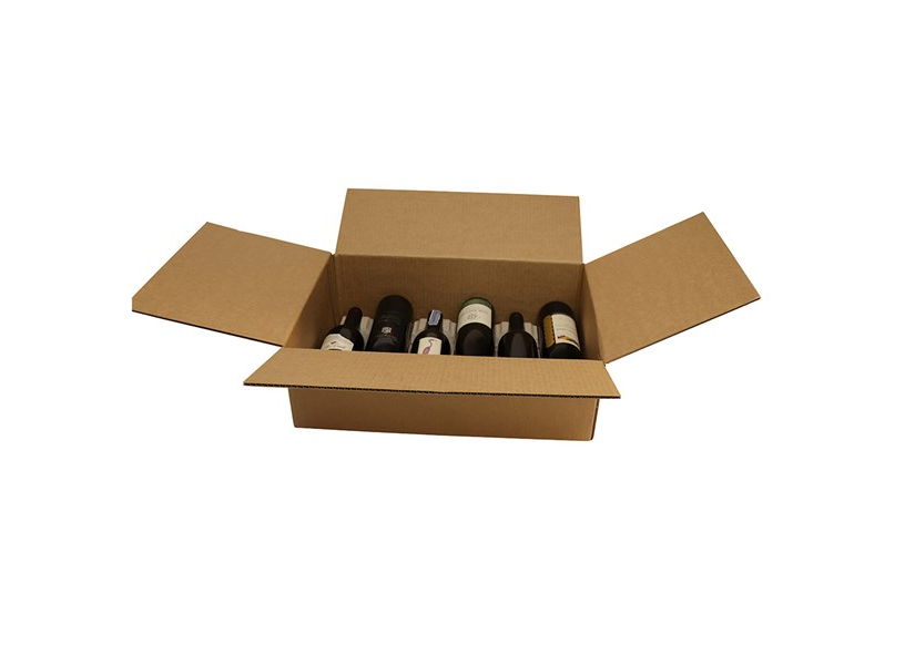 Plain 12 bottle lay flat 6 X 2 Comes with pad and Inserts from Kebet Packaging in recyclable cardboard