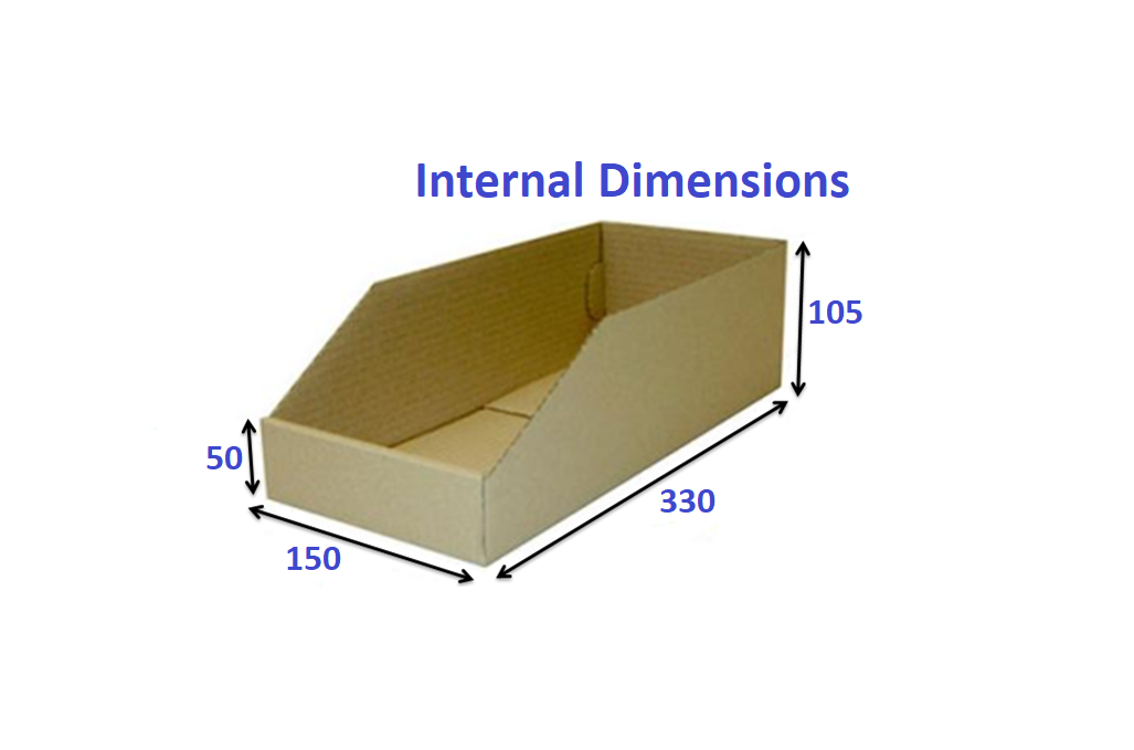 Standard Shelf Pick Box Single SKU 15cm Deep from Kebet Packaging in recyclable cardboard
