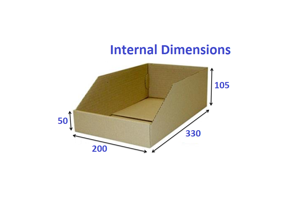 Standard Shelf Pick Box Single SKU 20cm Deep from Kebet Packaging in recyclable cardboard
