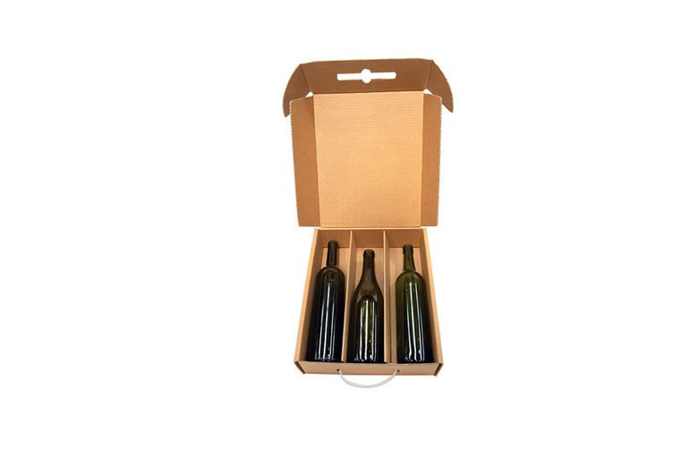 3 bottle cellar door printed from Kebet Packaging in recyclable cardboard