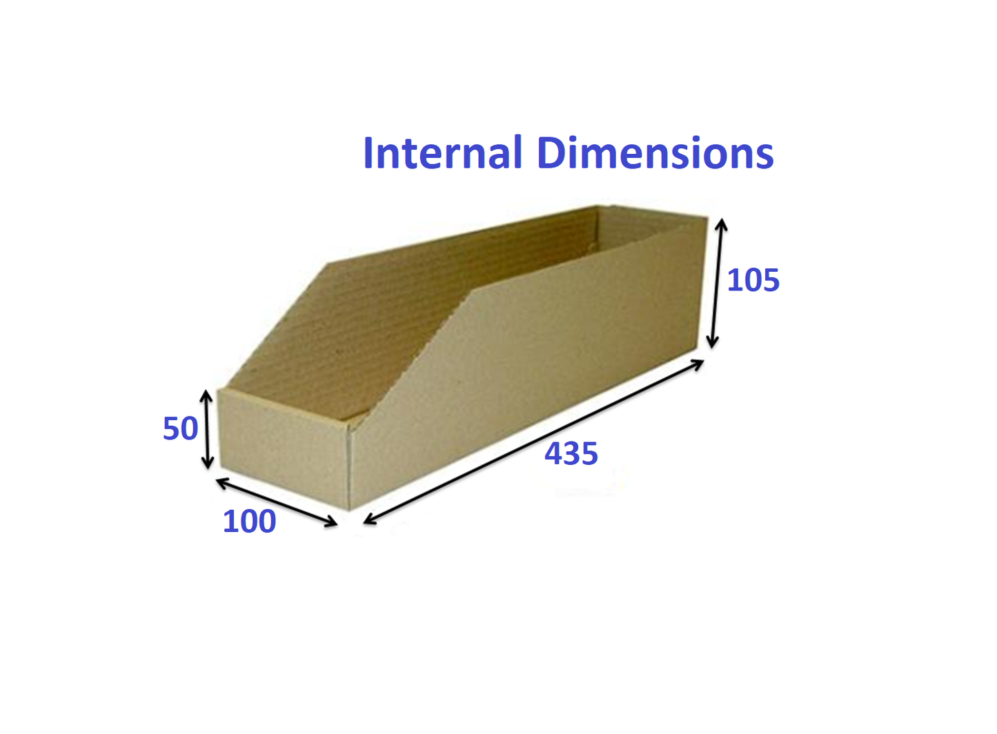 Wide Shelf Pick Box Single SKU 10cm Deep from Kebet Packaging in recyclable cardboard