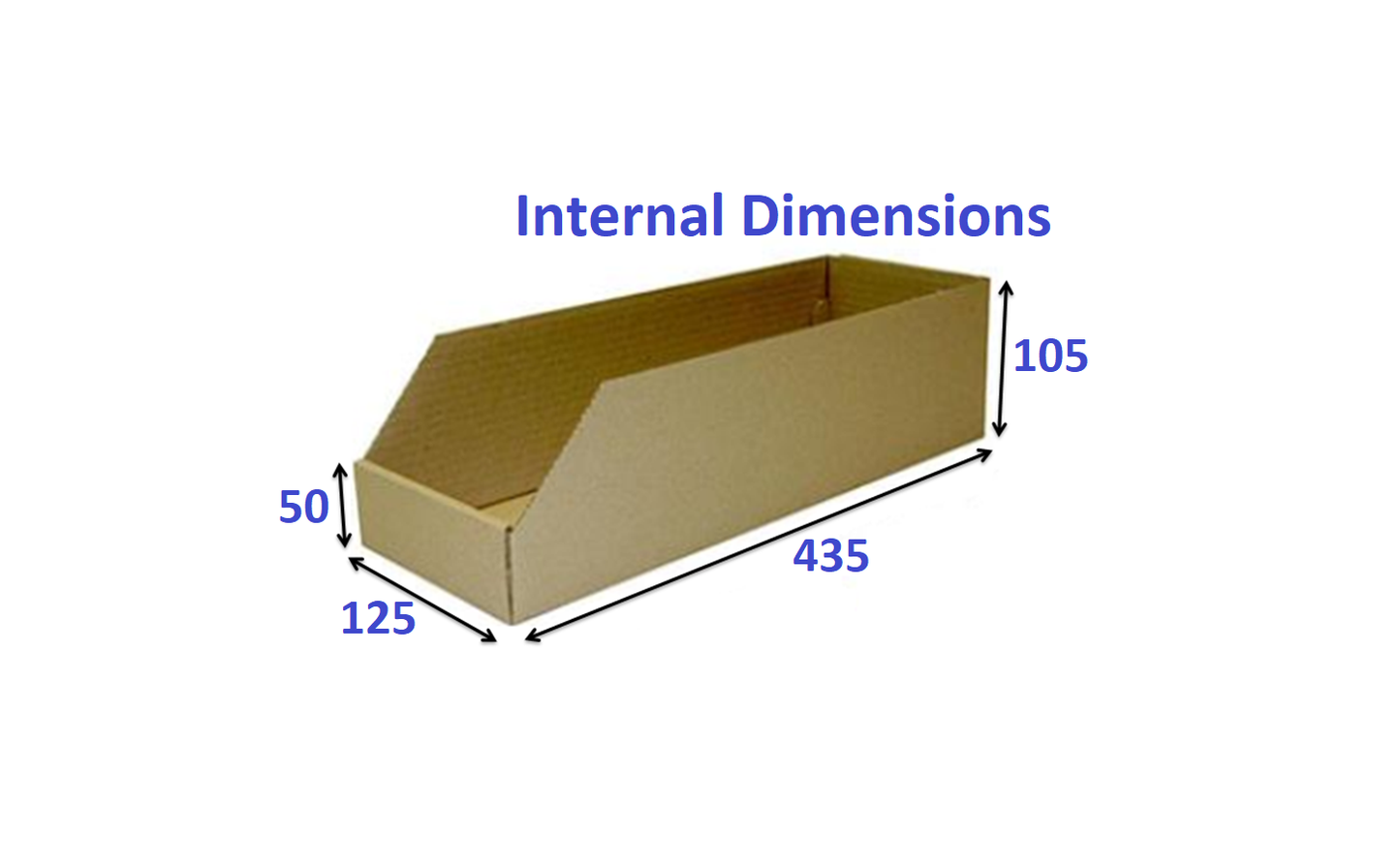 Wide Shelf Pick Box Single SKU 12.5cm Deep from Kebet Packaging in recyclable cardboard