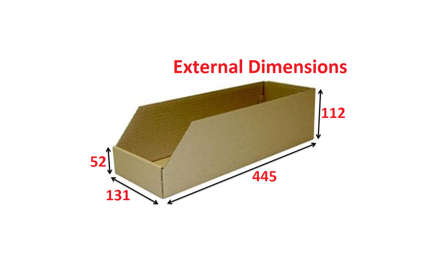 Wide Shelf Pick Box Single SKU 12.5cm Deep from Kebet Packaging in recyclable cardboard