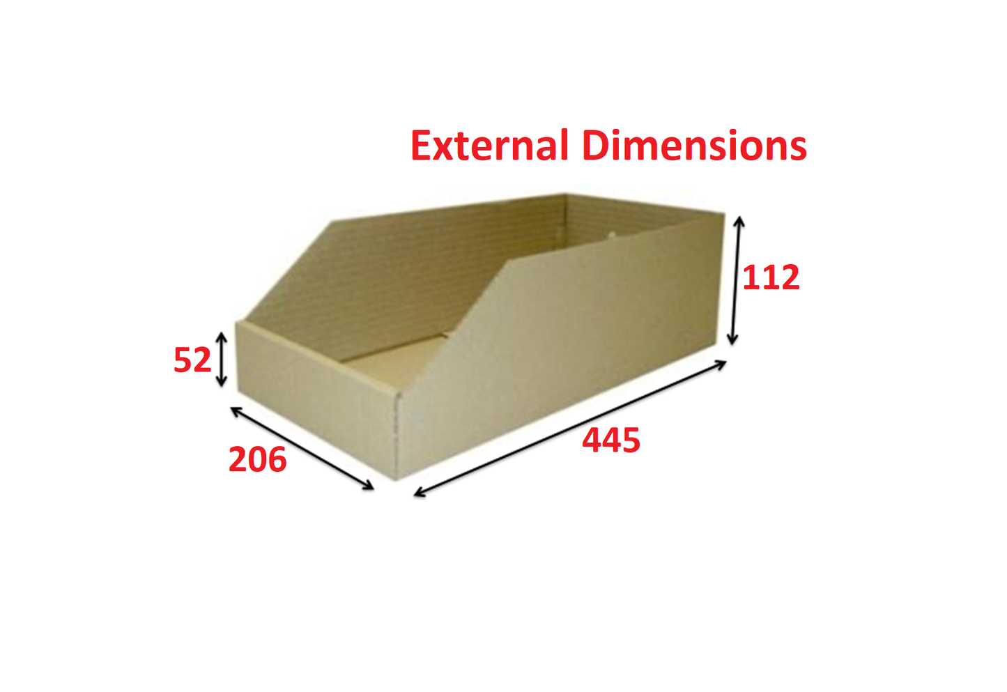 Wide Shelf Pick Box Single SKU 20cm Deep from Kebet Packaging in recyclable cardboard