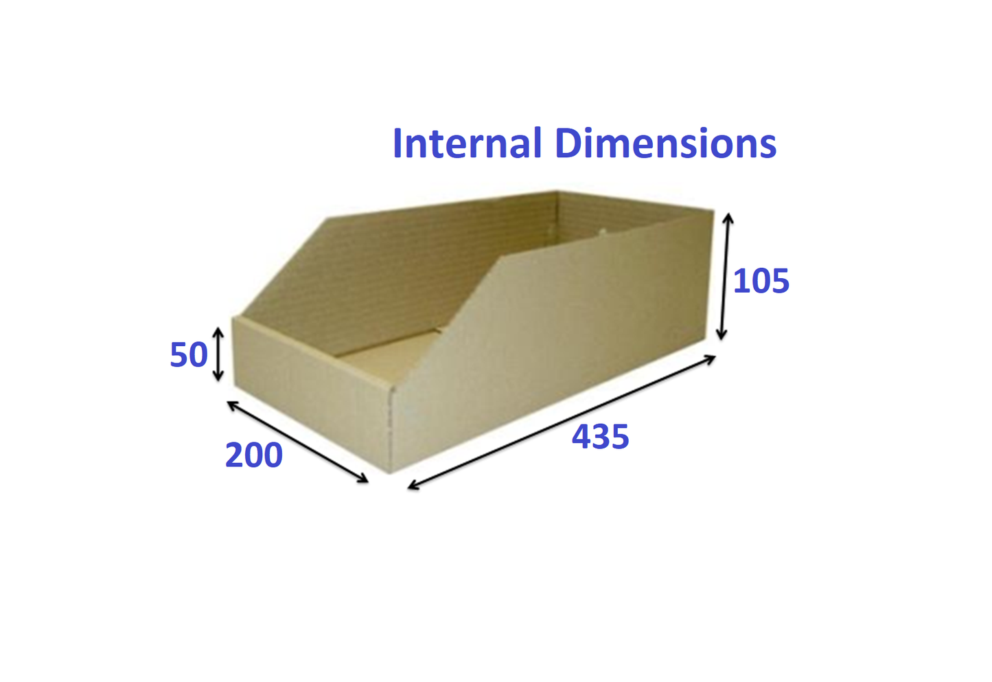 Wide Shelf Pick Box Single SKU 20cm Deep from Kebet Packaging in recyclable cardboard