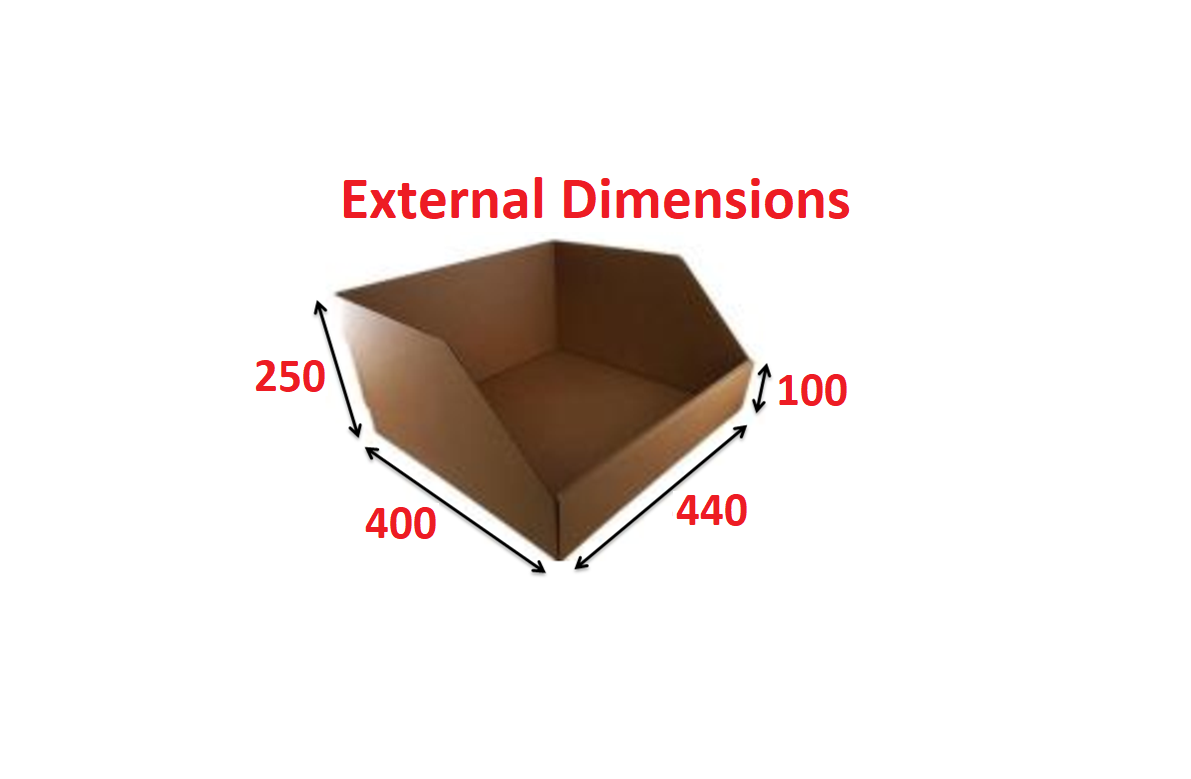 Wide Shelf Pick Box Single SKU 43.5cm Deep from Kebet Packaging in recyclable cardboard