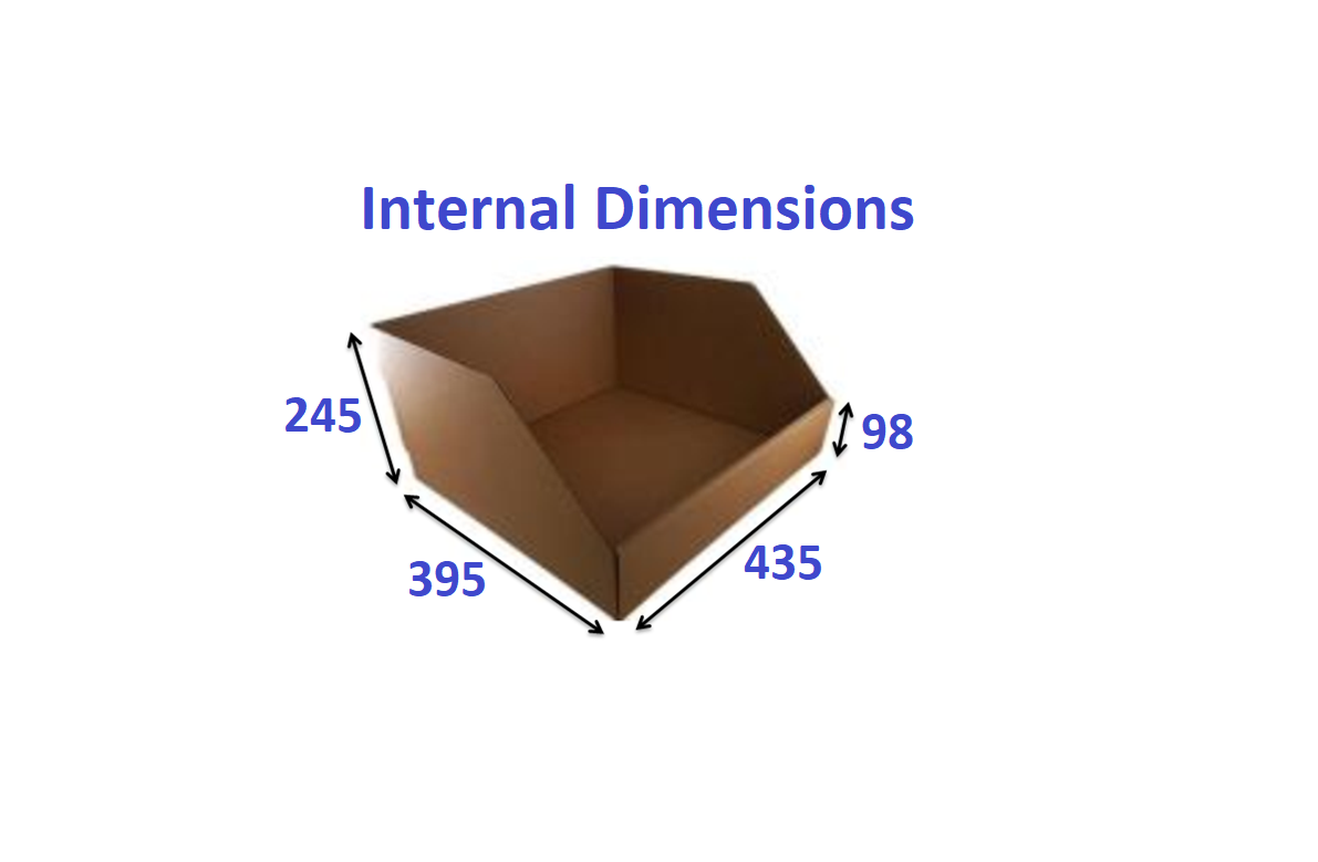 Wide Shelf Pick Box Single SKU 43.5cm Deep from Kebet Packaging in recyclable cardboard