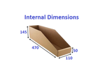 Wide and Shallow Shelf Pick Box 11cm deep from Kebet Packaging in recyclable cardboard