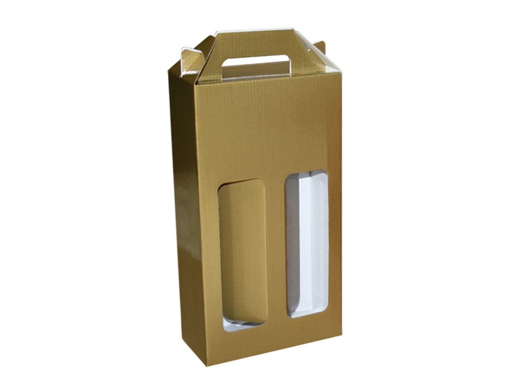 Twin Wine Carry Packs Square from Kebet Packaging in recyclable cardboard