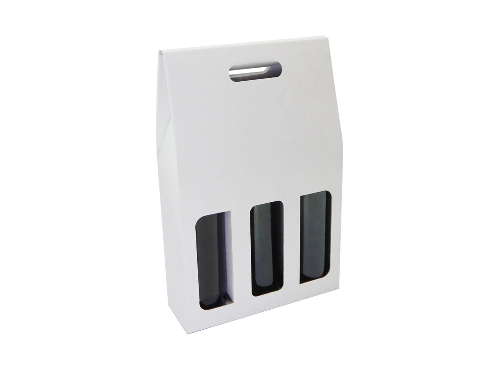 Triple Wine Carry Packs Gable from Kebet Packaging in recyclable cardboard
