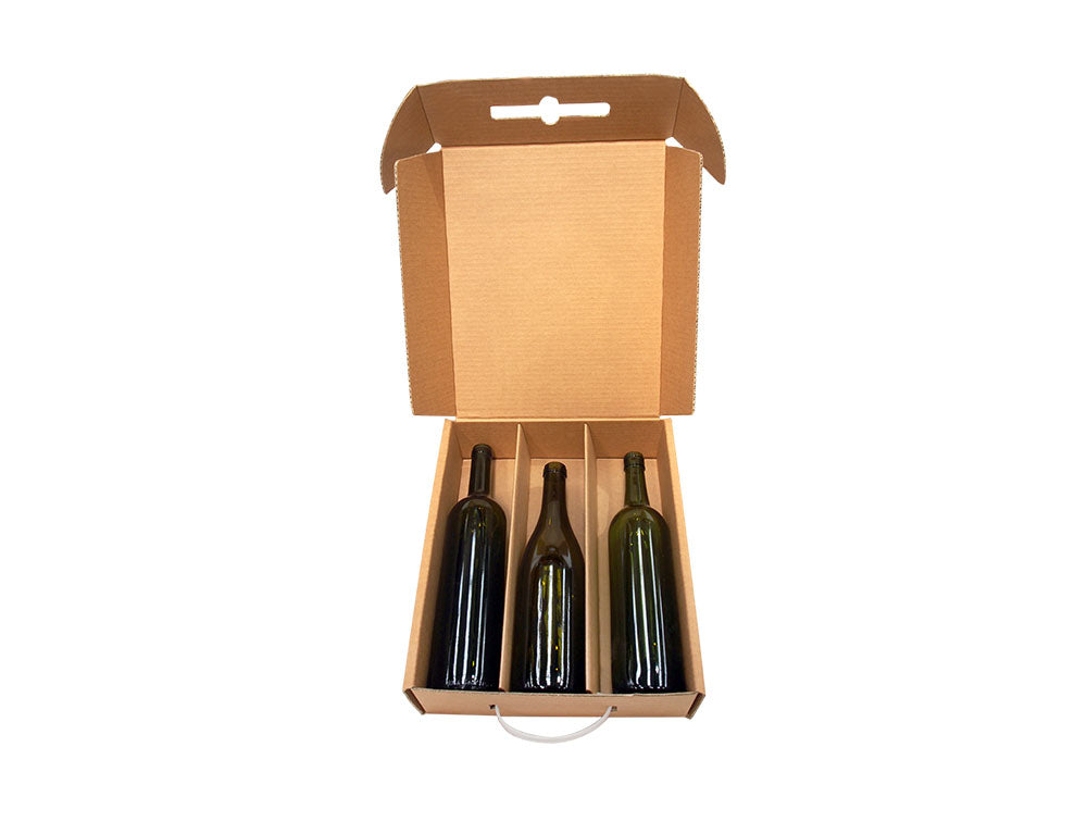 3 bottle cellar door from Kebet Packaging in recyclable cardboard