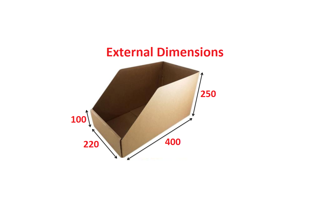 Wide Shelf Pick Box Single SKU 21.5cm Deep from Kebet Packaging in recyclable cardboard