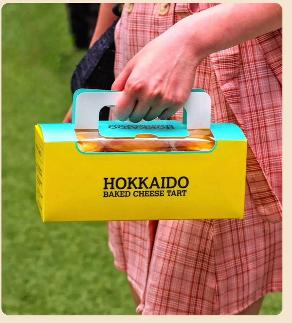 Delicious @hokkaidoau tarts with their pretty as a picture packaging. Custom printing at its most delicious.