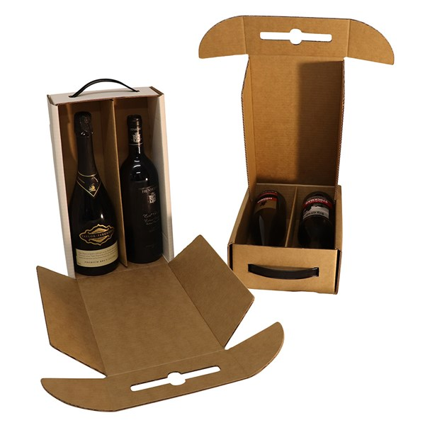 2 bottle cellar door printed from Kebet Packaging in recyclable cardboard