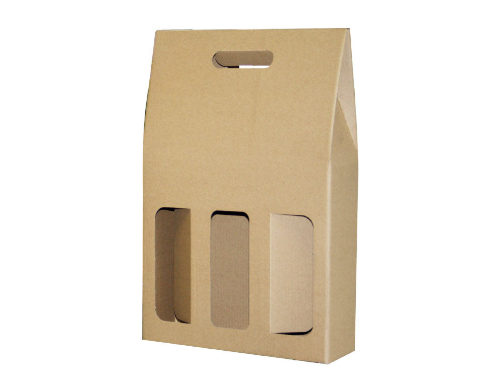 
                  
                    Triple Wine Carry Packs Gable from Kebet Packaging in recyclable cardboard
                  
                